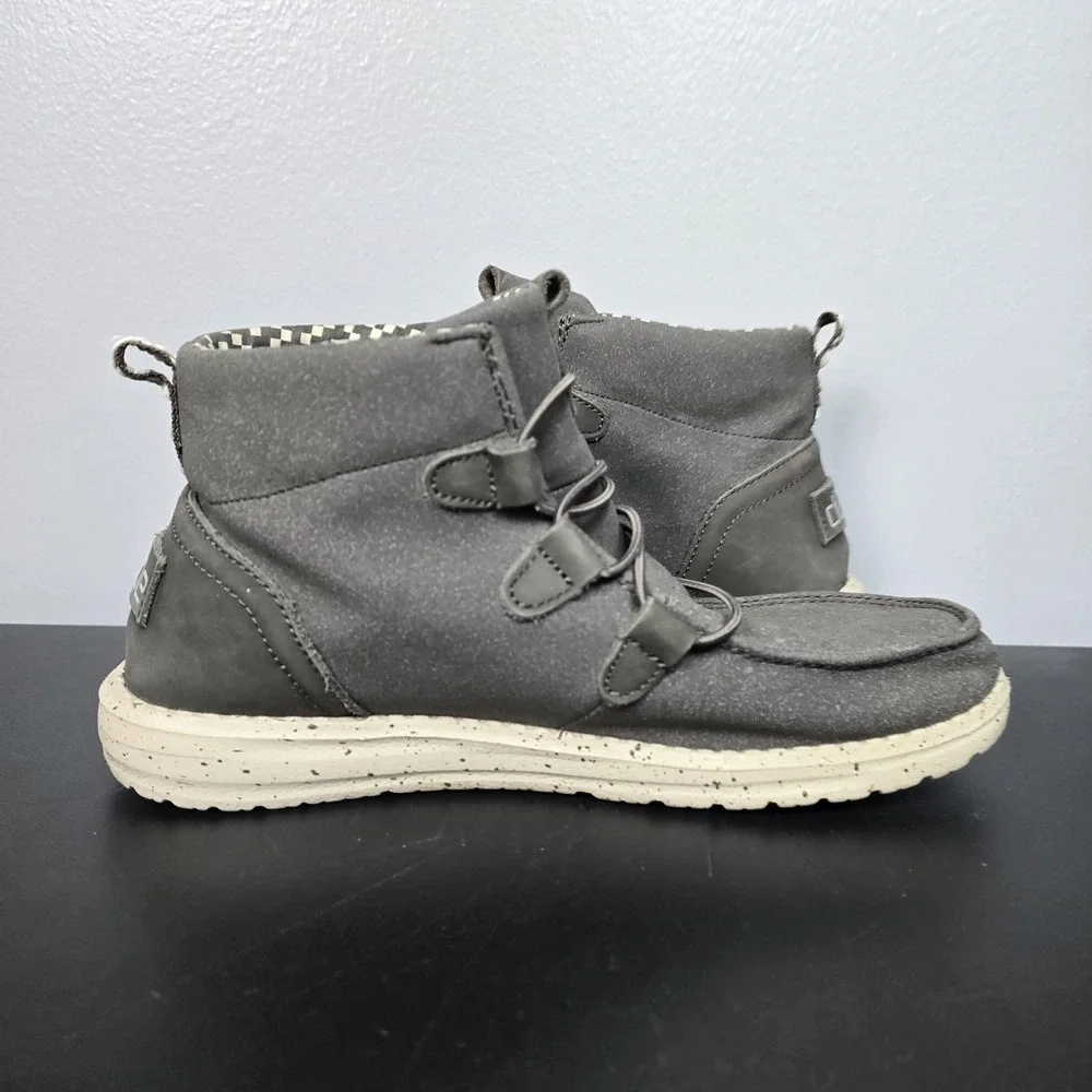 Hey Dude Boots Womens‎ Size 7 Coffee Lea Suede Chukka Ankle Casual Comfort Shoes